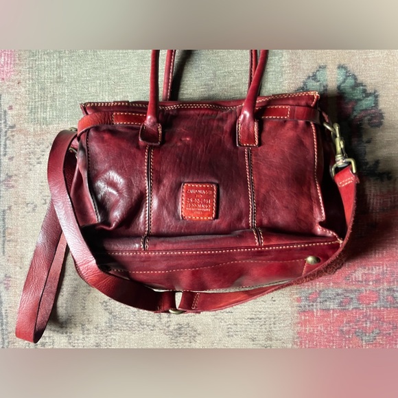 Campomaggi Burgandy Red Medium Distressed Leather Sobrero Bag purse - Picture 3 of 13